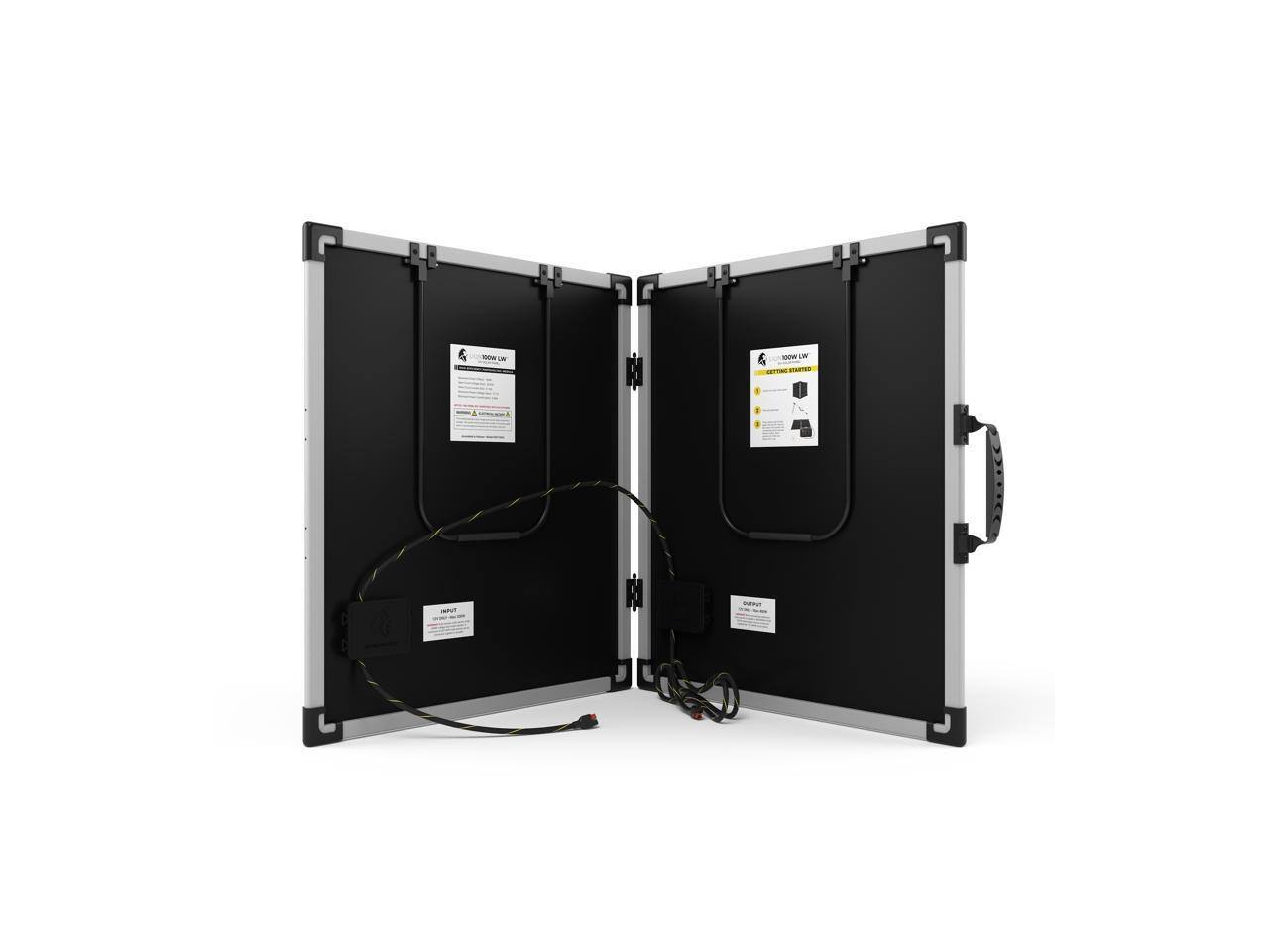 Alt View 2. Lion Energy - Lion Energy - Lion 100W LW (Light Weight, 8.5 lbs) 12V portable solar panel - Durable folding panel.