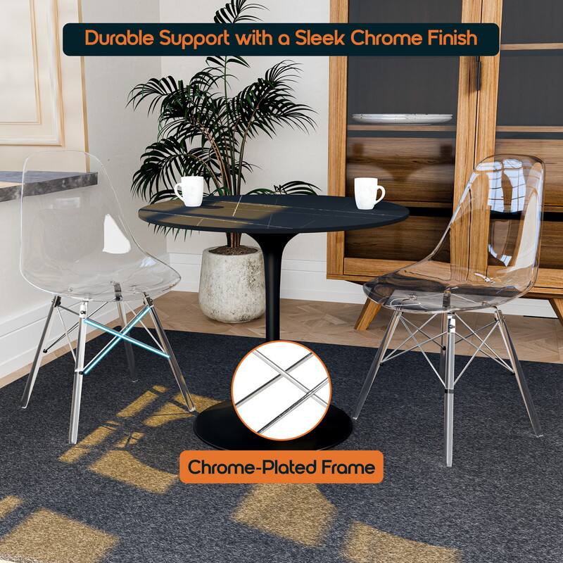 Durable Support with a Sleek Chrome Finish  
Chrome-Plated Frame