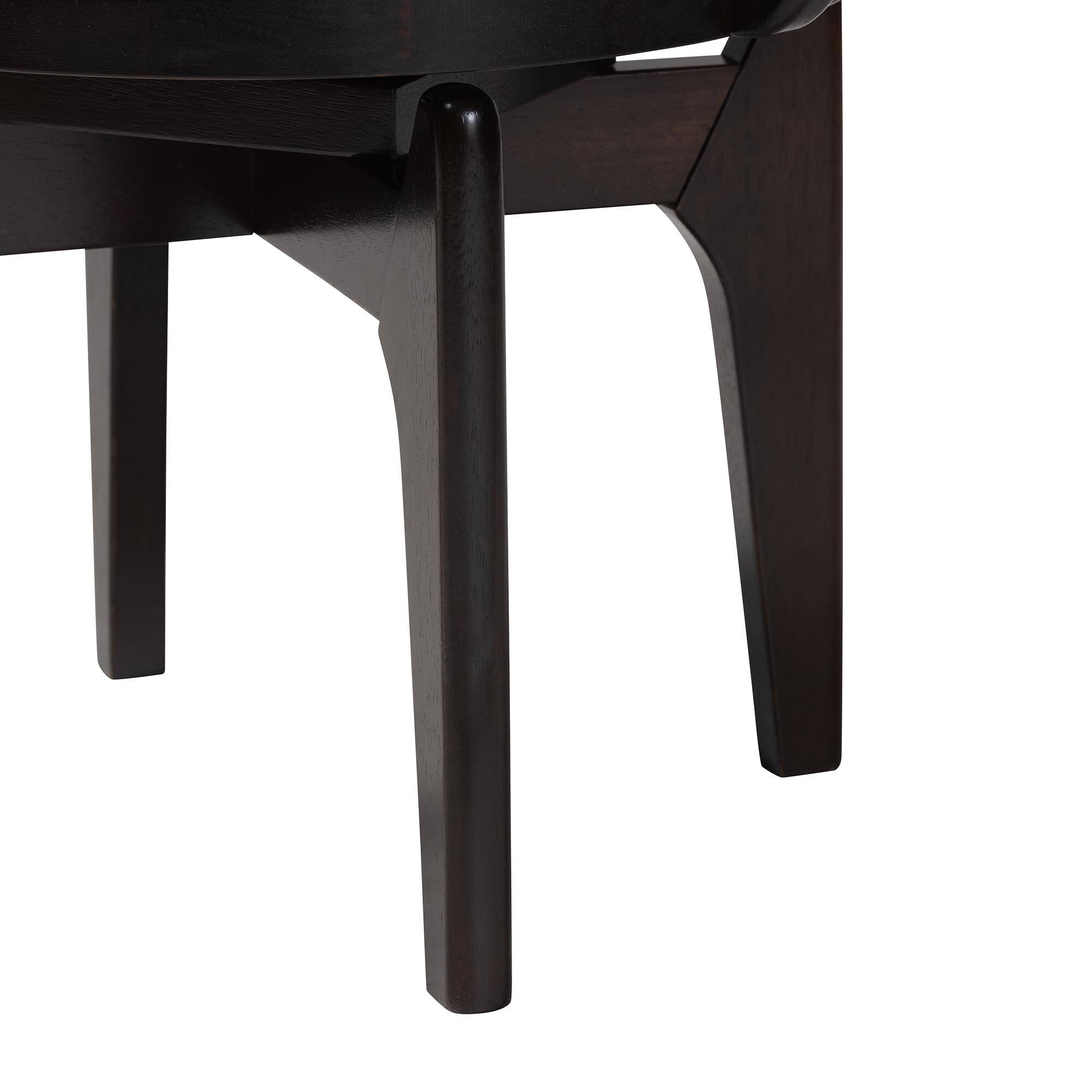 Alt View 2. Baxton Studio - Delacruz Swivel Dining Chair - Round Open Back Accent Chair with Faux Leather Upholstery, Modern Contemporary - Tan/Black.