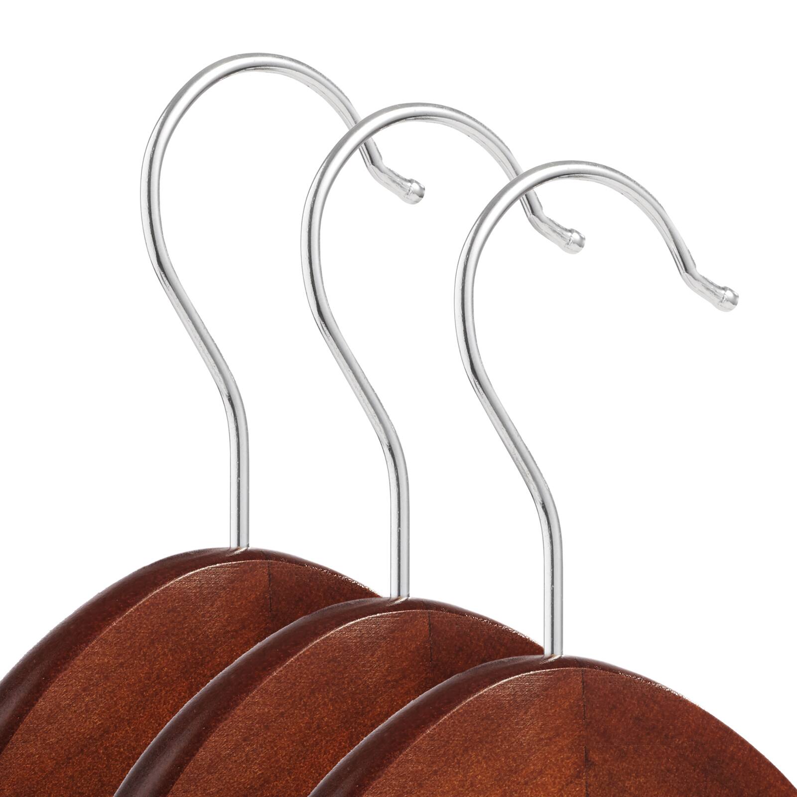Alt View 1. Casafield - 20 Wooden Suit Hangers - Walnut.