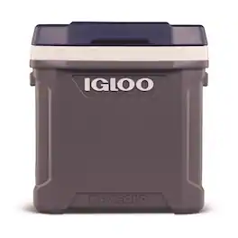 Igloo - MaxCold Gray 62 qt Cooler - Jet Carbon/Ice Blue/White