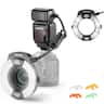 Neewer - Macro Ring Flash for Sony, 76Ws TTL, GN15, w/ Color Gels & Adapters