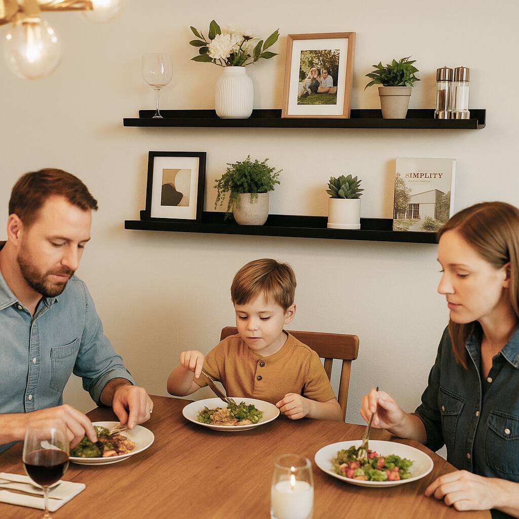 Alt View 5. BOMEDA - 2 Pack 36 in Floating Picture Ledge Wall Shelves, Rustic Wooden Shelf for Books, Frames & Decor Display Floating Shelves - Black.