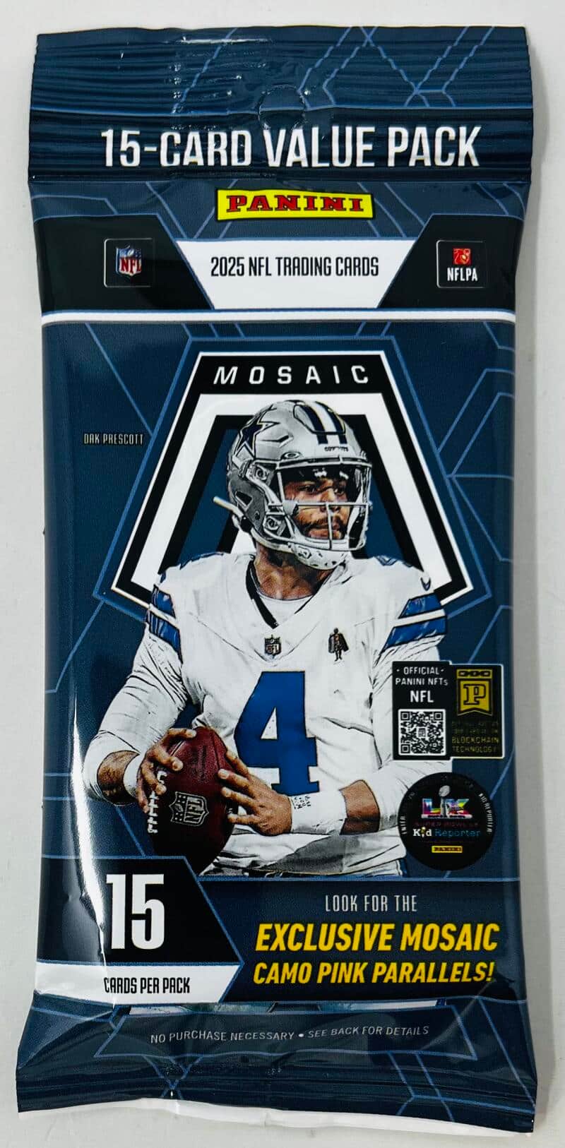 2025 Panini Mosaic Football 15-Card Value Pack price history on PriceWatchPro