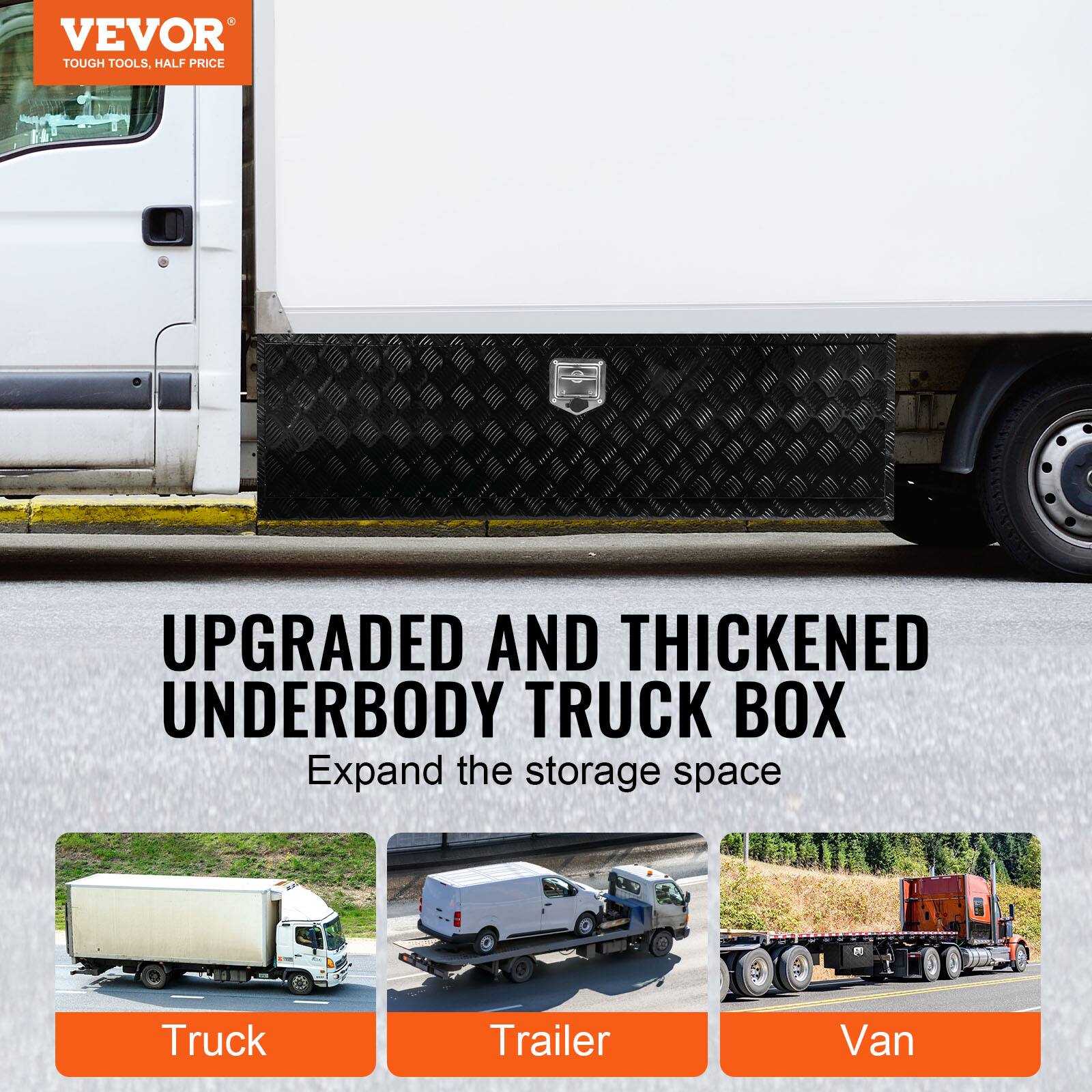VEVOR TOUGH TOOLS, HALF PRICE UPGRADED AND THICKENED UNDERBODY TRUCK BOX Expand the storage space Truck Trailer Van