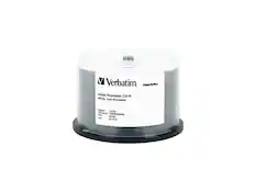 Verbatim. DataLifePlus. Inkjet Printable CD-R White, Hub Printable
Speed: 1x-52x
Capacity: 700MB/80MIN
P/N: 94755
Qty: 50 PCS