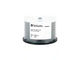 Verbatim - DataLifePlus 94755 700MB 52X CD-R Inkjet, Hub Printable 50 Packs Spindle Disc - White