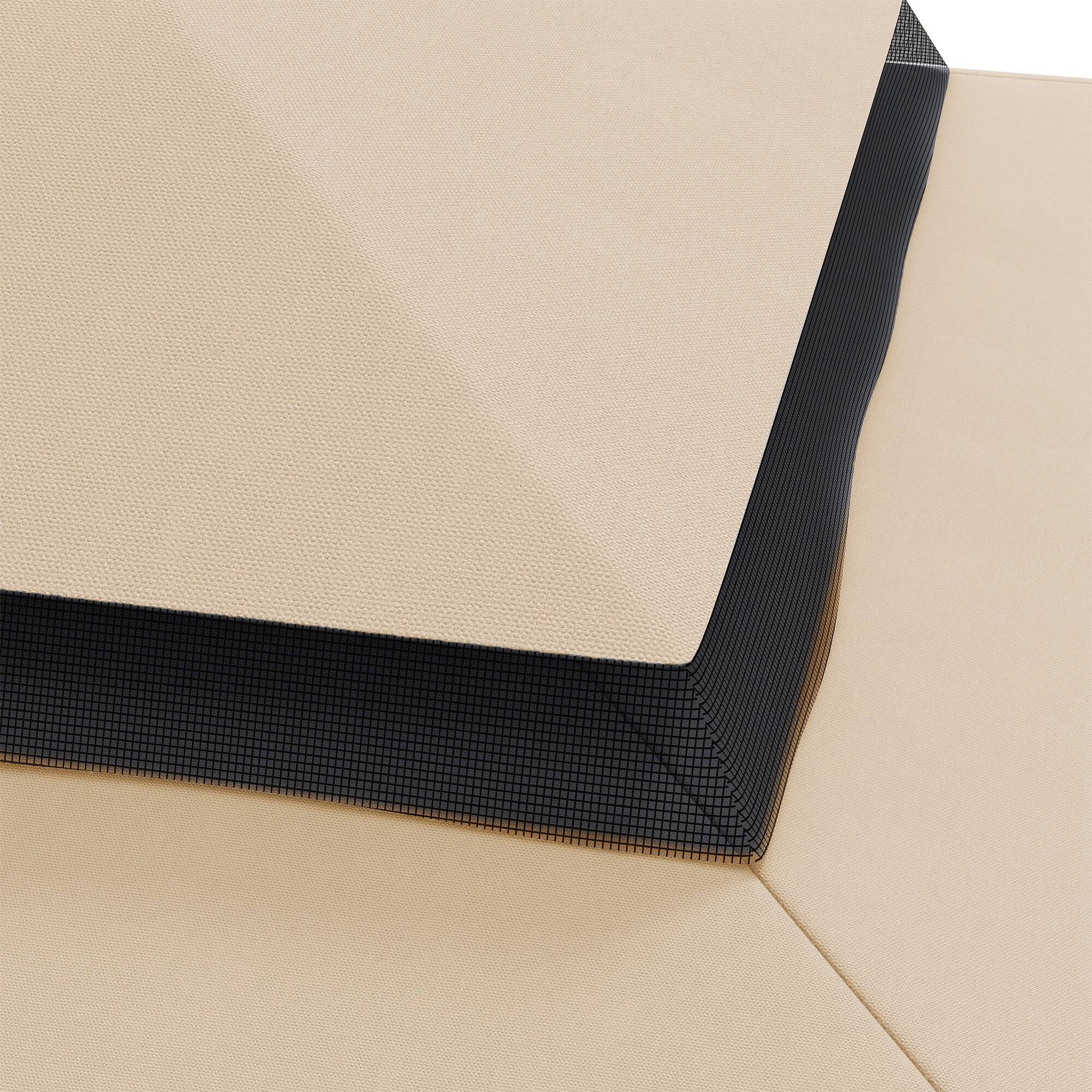 Alt View 8. Outsunny - 13' x 10' Gazebo Replacement Canopy, Gazebo Top Cover with Double Vented Roof for Garden Patio Outdoor (TOP ONLY) - Cream White.