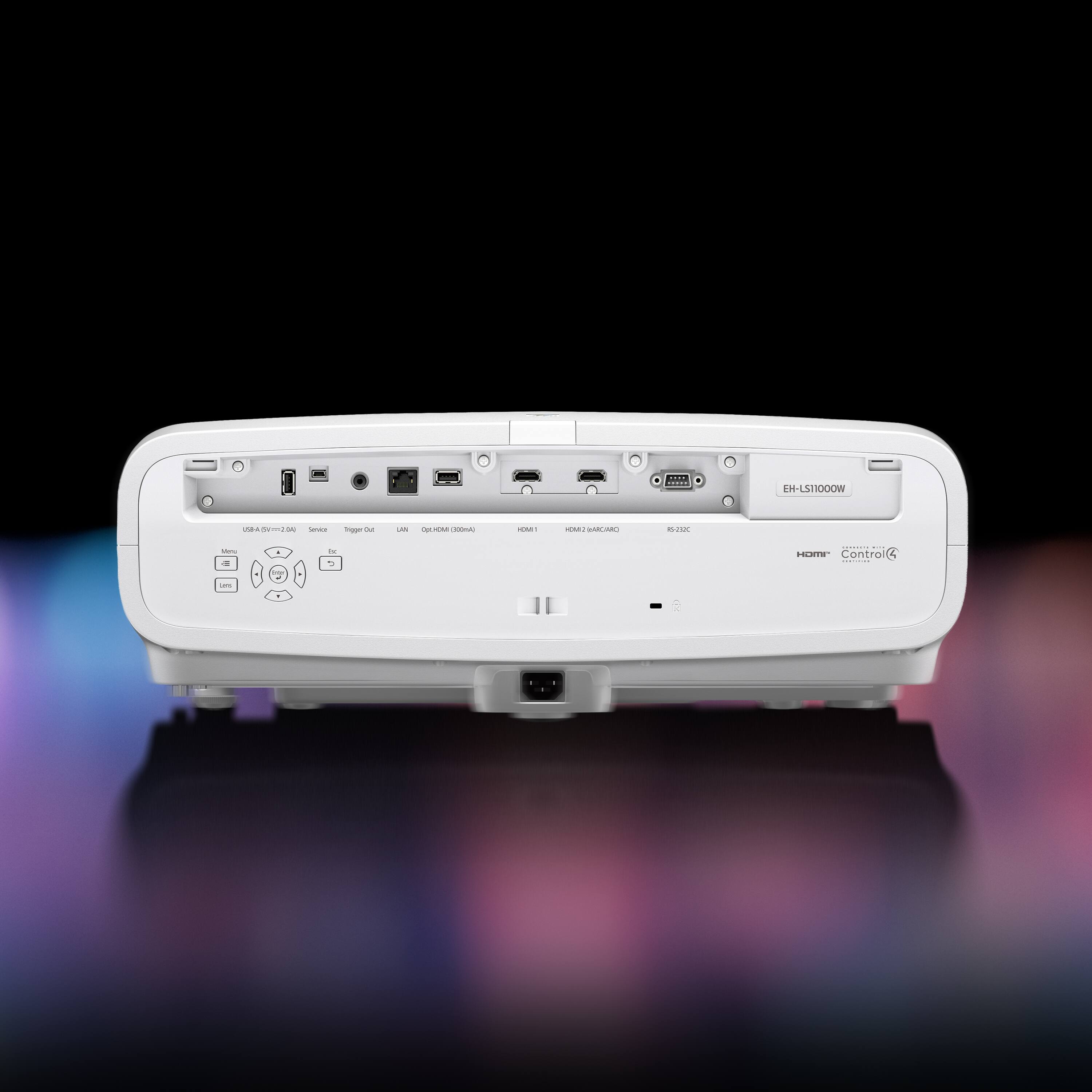 EH-LS11000W

USB 4.0 x 2 (2.0) Service
Trigger Out
LAN
Optical HDMI (Digital)
HDMI 2 (ARC/CARC)
RS-232C

HDMI Control (4)

Menu
by =

... HOMI Control