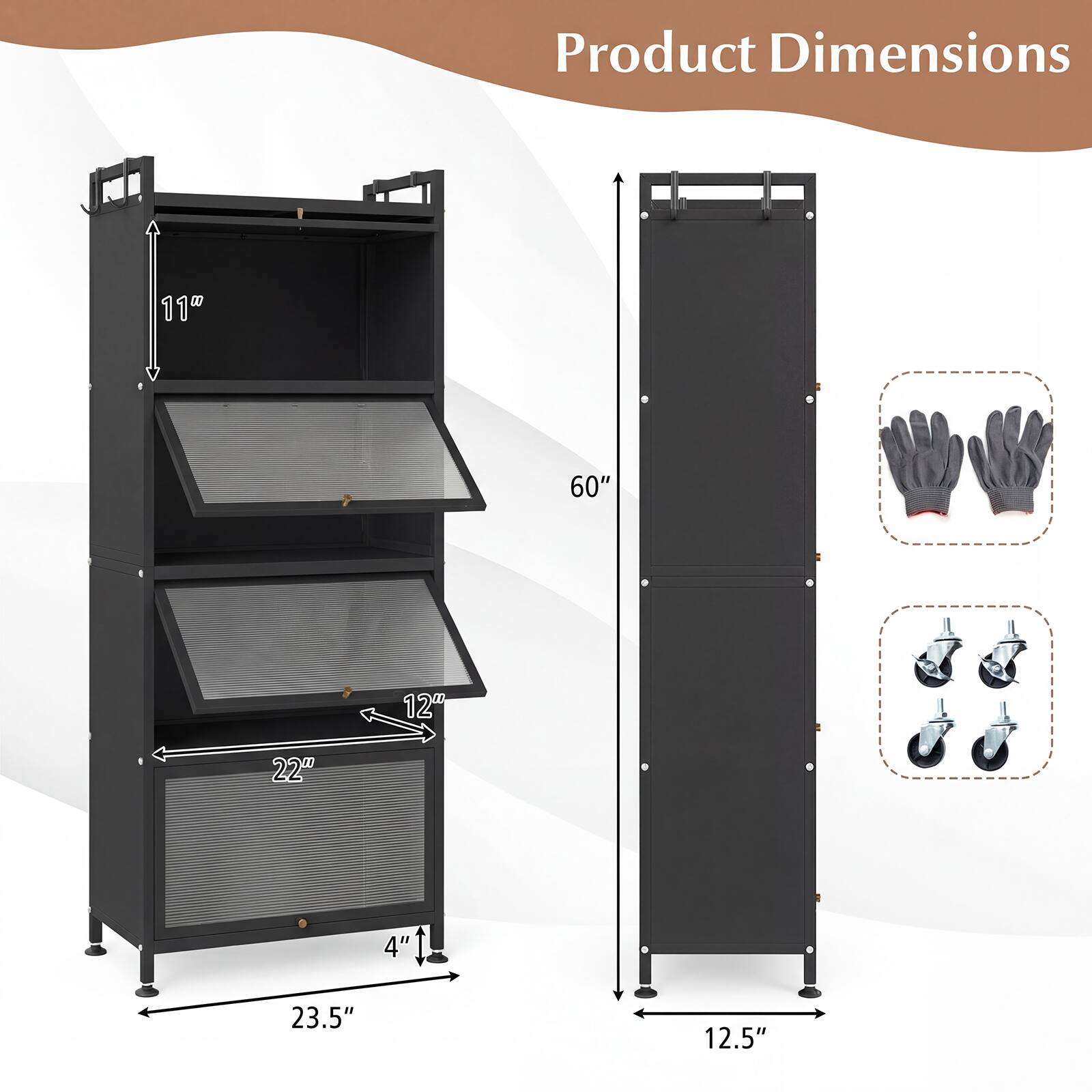 Product Dimensions: 11" x 60" x 12" x 22" x 4" x 23.5" x 12.5"