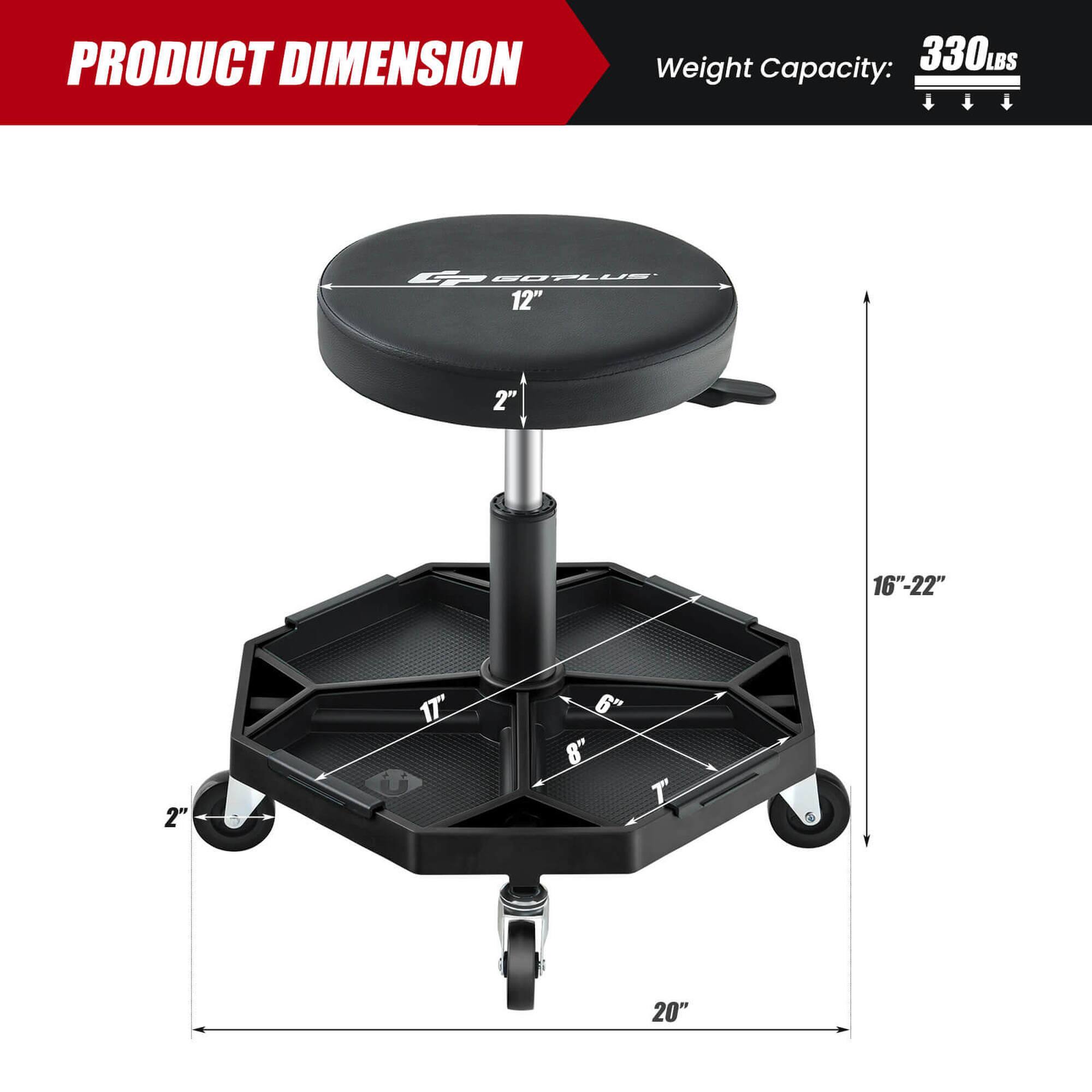 PRODUCT DIMENSION  
Weight Capacity: 330LBS  
12"  
2"  
16"-22"  
2"  
11"  
6"  
8"  
20"