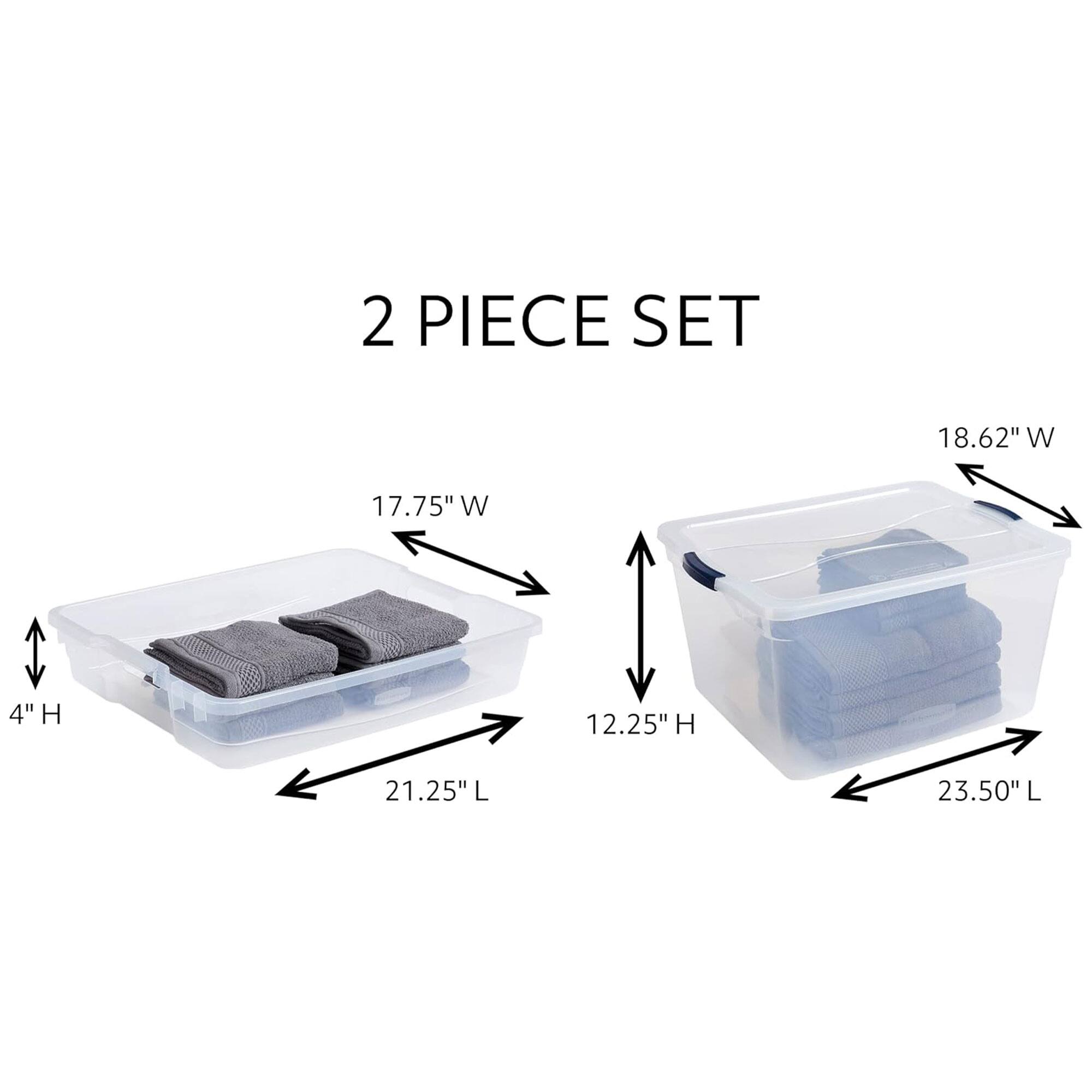 2 PIECE SET

- 17.75" W x 4" H x 21.25" L
- 18.62" W x 12.25" H x 23.50" L