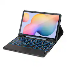 Front. SaharaCase - Keyboard Folio Case for Samsung Galaxy Tab S6 Lite (2020-2024) - Black.