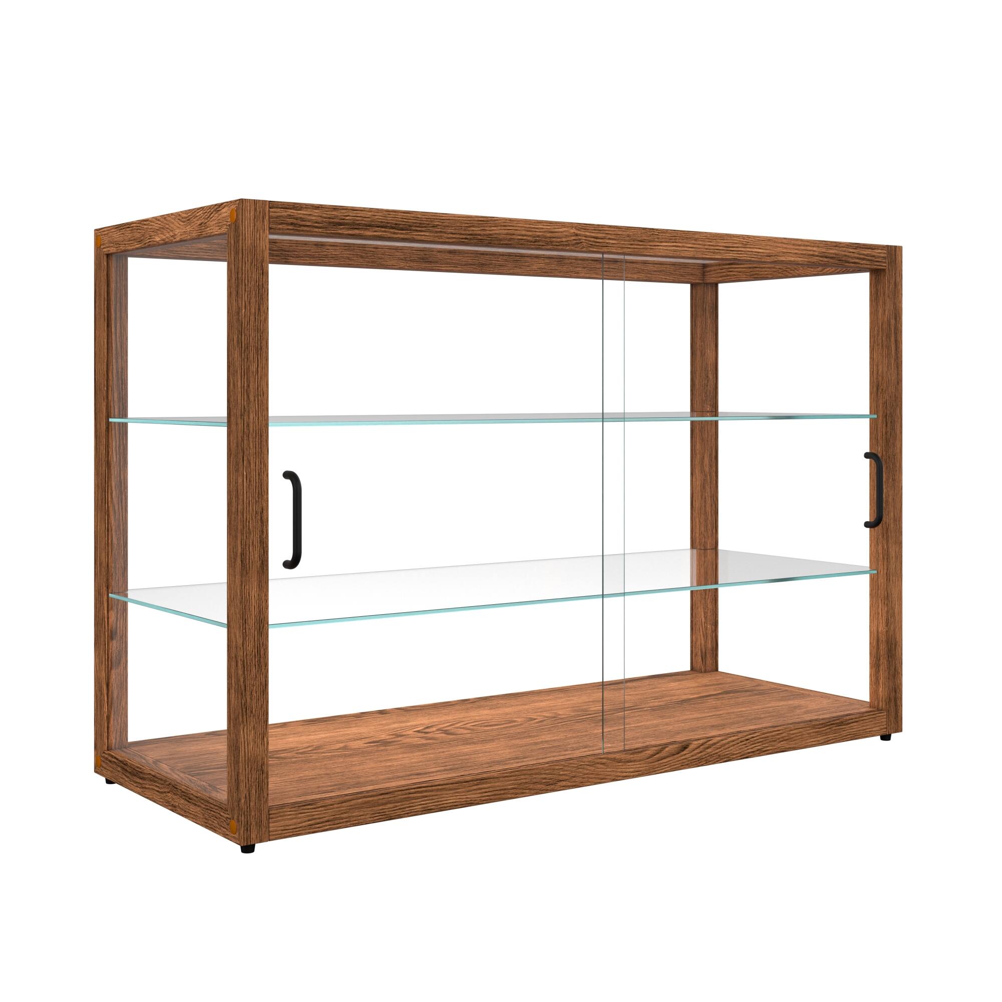Alt View 4. Koolmore - 42 In. Artisan Horizontal Dark Wooden Bakery Display Case 8 Cu. ft. (KM-BDW-42D) - Dark ash wood color.