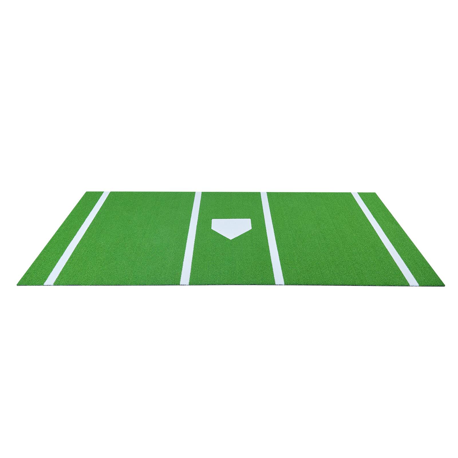 Alt View 5. VEVOR - Baseball Hitting Mat, 12x6 ft Batting Cage Mat, Batters Box Turf Mats, Softball Batting Practice Equipment - Green.