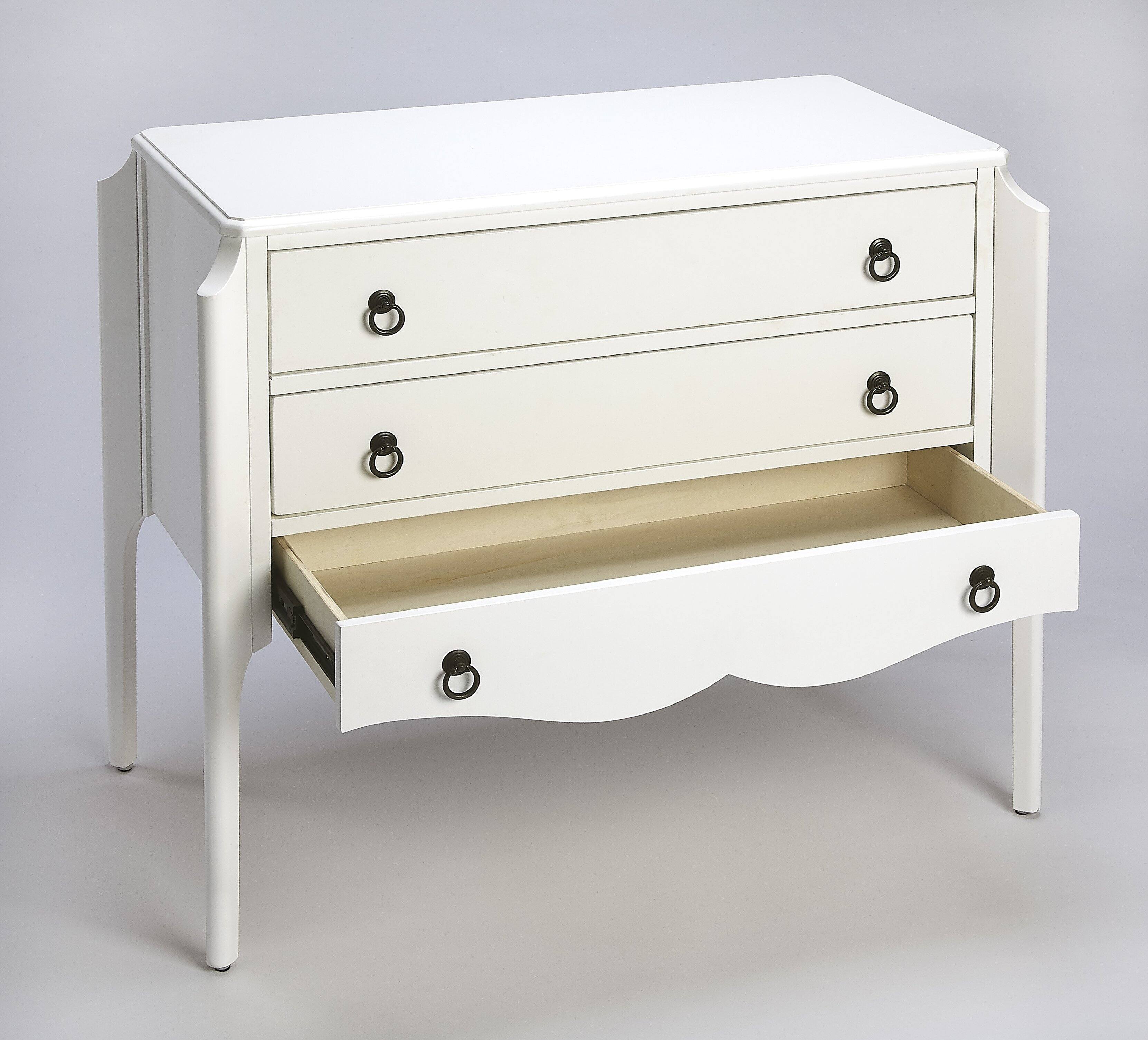 Alt View 1. Butler Specialty - Wilshire 34 in. W Rectangular Wood 3 Drawer Accent Chest - White.