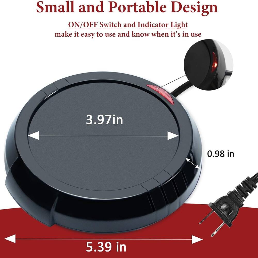 Small and Portable Design  
ON/OFF Switch and Indicator Light make it easy to use and know when it's in use  

3.97 in  
0.98 in  
5.39 in