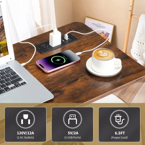 5. - de 120V/12A (2 AC Outlets)  
5V/2A (3 USB Ports)  
6.5FT (Power Cord)