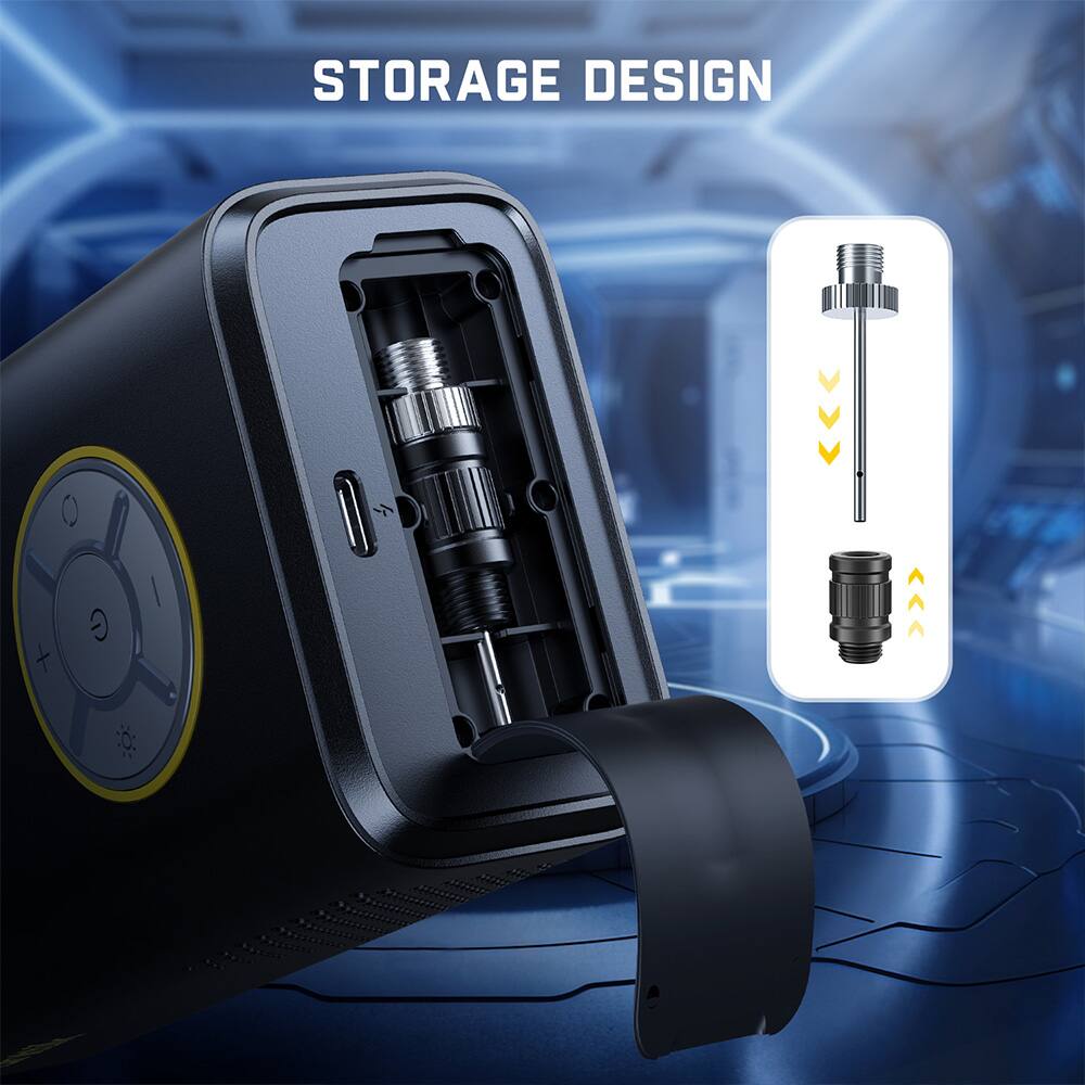 Alt View 11. Fanttik - X9 Pro Portable Tire Inflator & Air Compressor for Car, Motorcycle, Bike - Black.