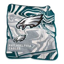 Logo Brands - Philadelphia Eagles 50" x 60" Swirl Raschel Throw Blanket - Multicolor