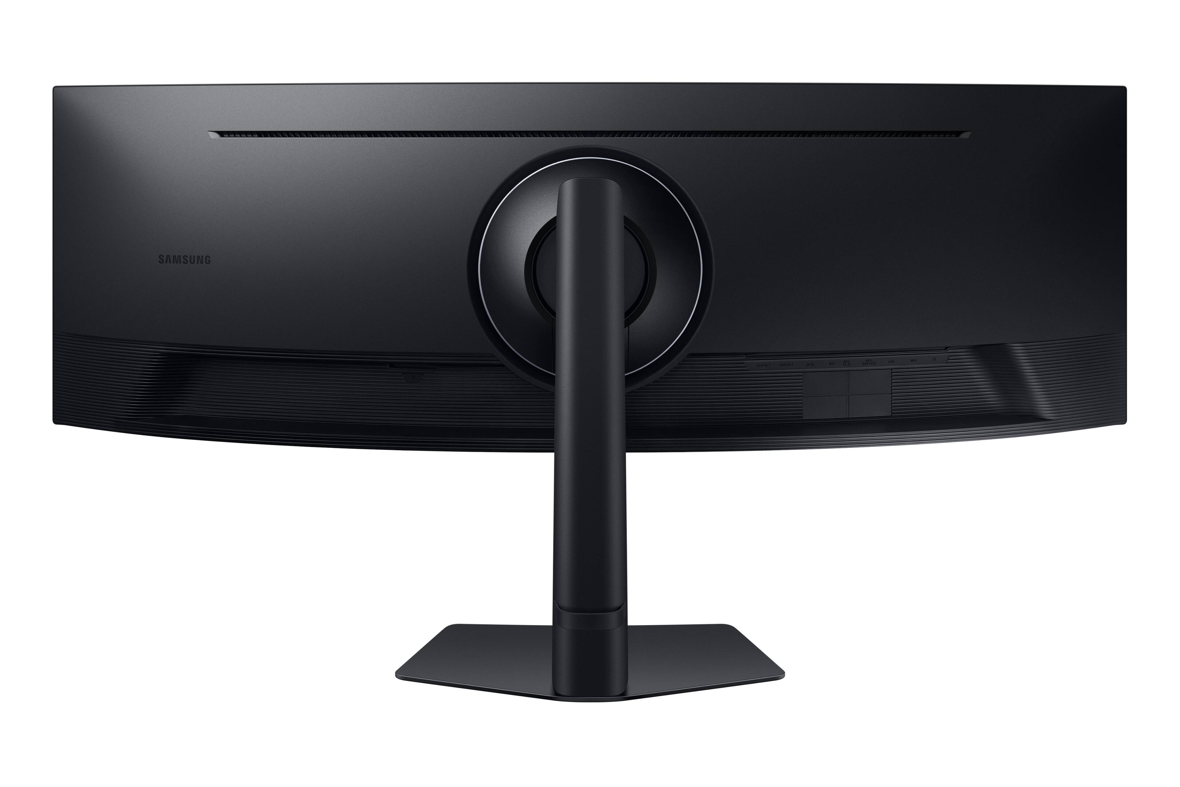 Angle. Samsung - Samsung 49" QHD 120Hz Business Curved Ultra-wide Monitor (HDMI, DisplayPort and USB-C), Black - Black.