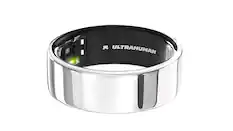 Front. Ultrahuman - Ring AIR - Smart Ring - Size Before You Buy - Size 9 - Space Silver.
