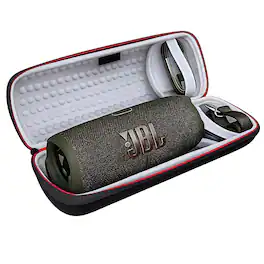 JBL - Charge 5 Portable Waterproof Bluetooth Speaker with Winguard Travel Case - Green