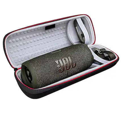 Front. JBL - JBL Charge 5 Portable Waterproof Bluetooth Speaker with Winguard Travel Case (Green) - Green.