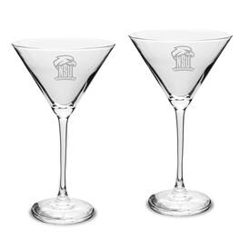 Jardine - Northeastern State Riverhawks Two-Piece Traditional 10oz. Martini Glass Set - Multicolor