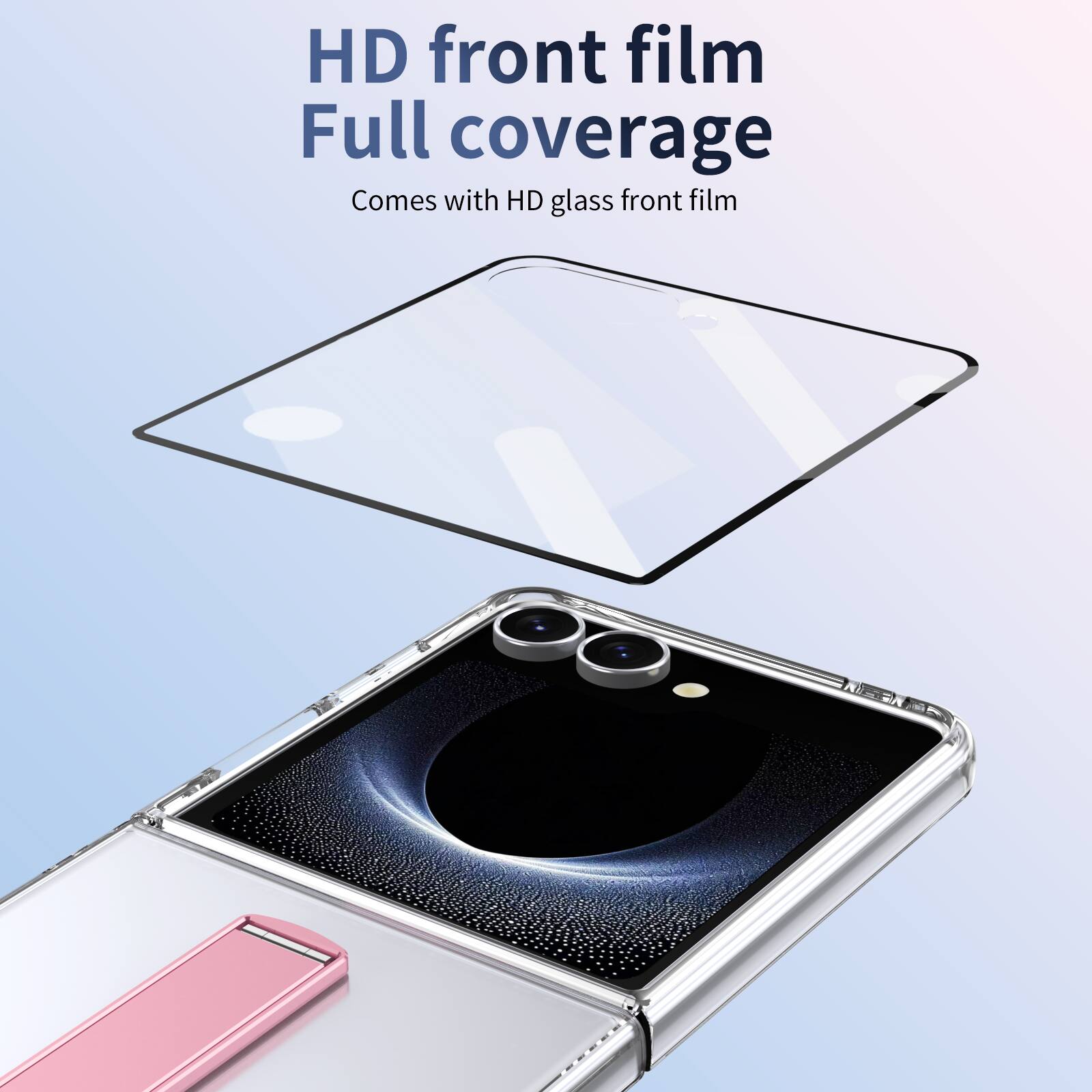 HD front film  
Full coverage  
Comes with HD glass front film
