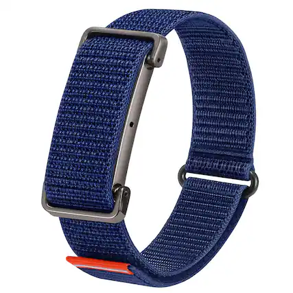 Front. Fintie - Nylon Loop Band for Google Fitbit Air, Sport Wrist Strap Secure Closure Adjustable Hook-and-Loop Breathable Durable - Navy.