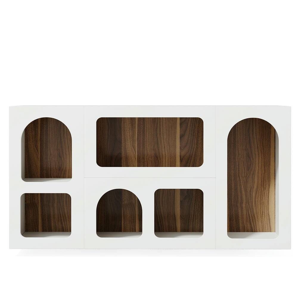 Left. Kadyn - Entryway Table, Console Sofa Table,59" Console Table, Wooden Sofa Table Storage Organizer Entrance Table - White.