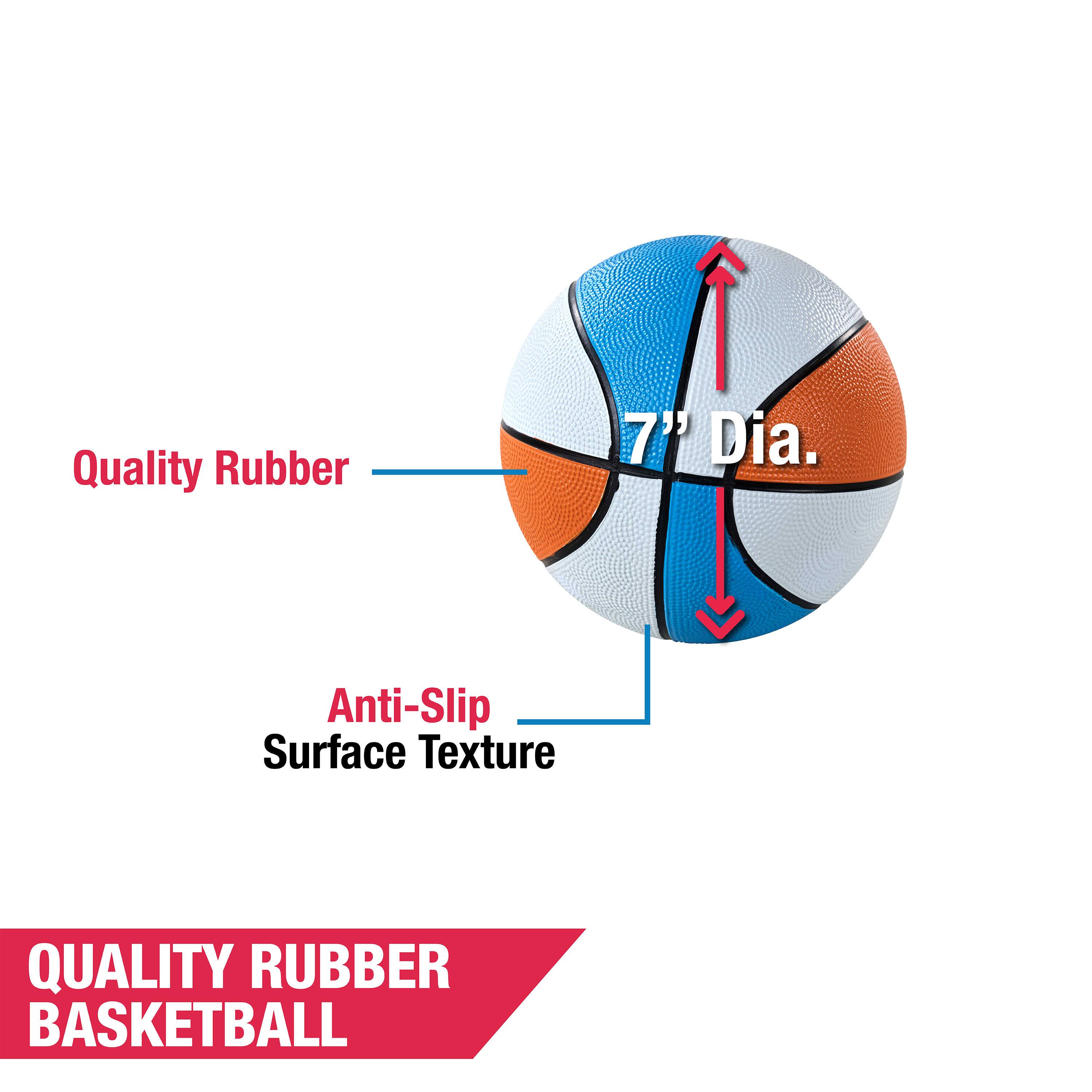 Quality Rubber Basketball 7" Dia. Anti-Slip Surface Texture