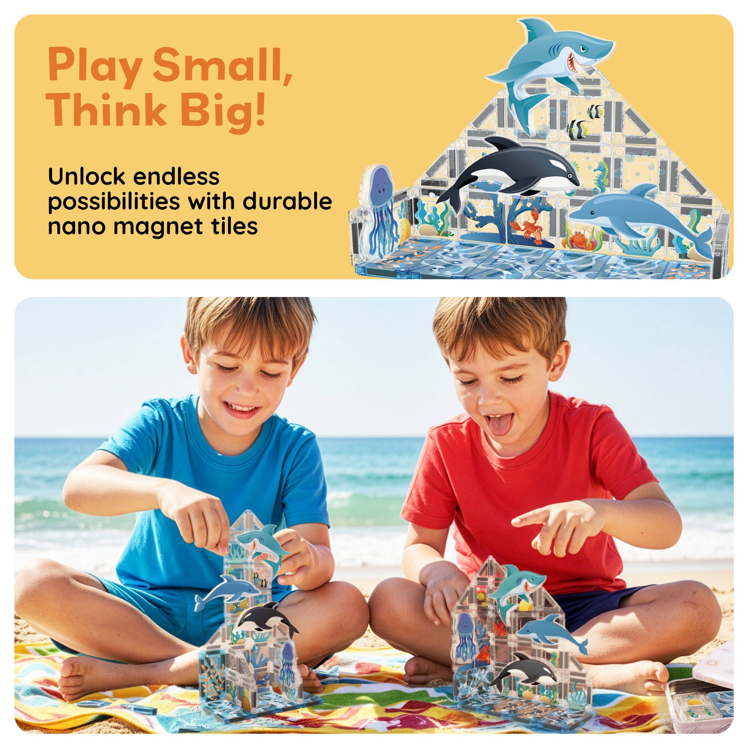 Play Small, Think Big!  
Unlock endless possibilities with durable nano magnet tiles