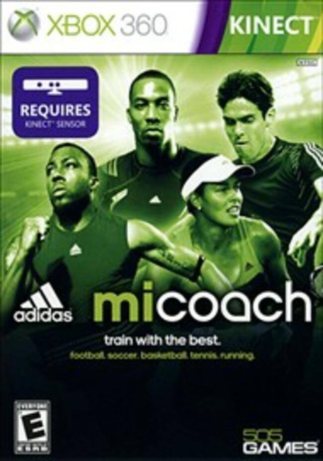 XBOX 360 KINECT  
REQUIRES KINECT SENSOR  

adidas miCoach  
train with the best.  
football, soccer, basketball, tennis, running.  

505 GAMES  

E (Everyone)