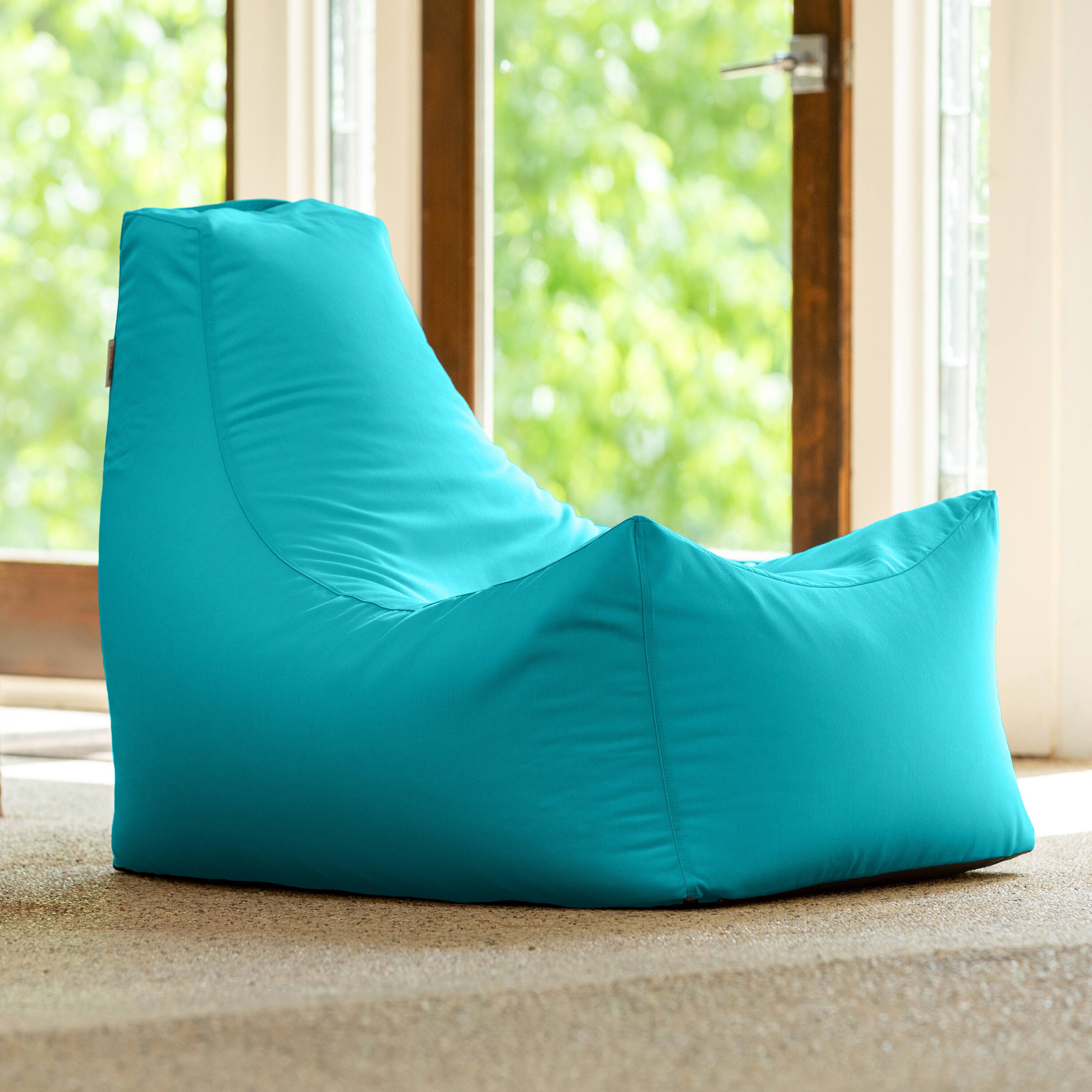 Alt View 1. Jaxx - Jaxx Juniper Outdoor Bean Bag Patio Chair & Poolside Lounge, Cancun Blue - Light Blue.