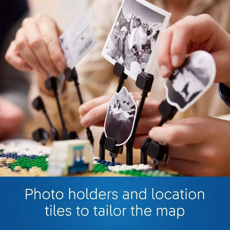 Photo holders and location tiles to tailor the map