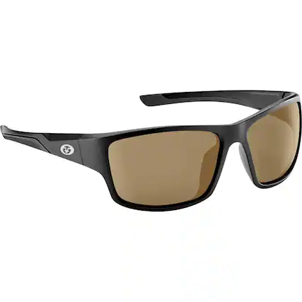 Front. Flying Fisherman - Flying Fisherman Sand Bank Sunglasses - Matte Black/Amber - Matte Black/Amber.