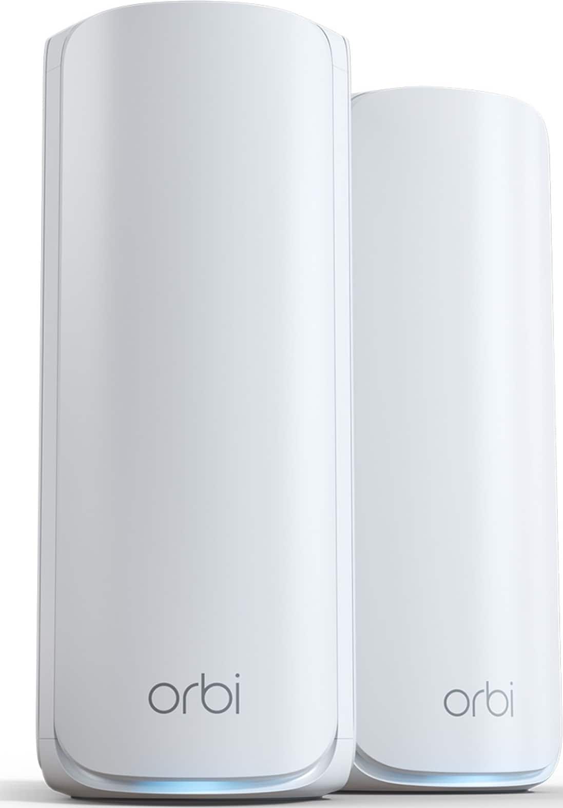 NETGEAR - Orbi 770 Series WiFi 7 Mesh System, 11 Gbps, Up to 5,500 sq ft., 2 Pack - White