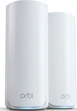 NETGEAR - Orbi 770 Series WiFi 7 Mesh System, 11 Gbps, Up to 5,500 sq ft., 2 Pack - White