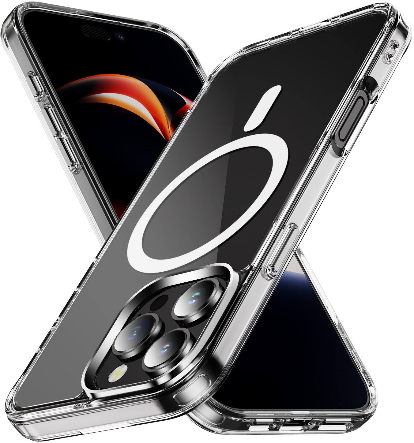 Front. Nakedcellphone - Clear Case for iPhone 16 Pro Max - Compatible with MagSafe - Clear.