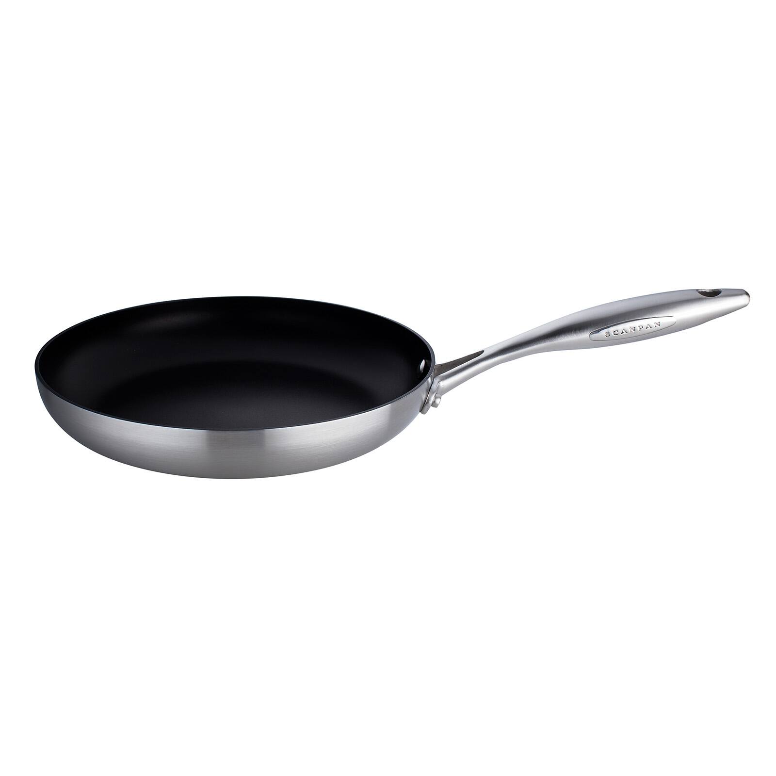Front. Scanpan - CTX 10.25 Inch Nonstick Fry Pan, Stainless Steel - Silver.