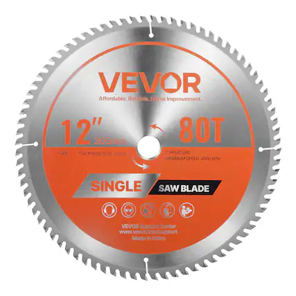 VEVOR
Affordable. Reliable. Home Improvement.
12" 305mm
80T
YG6X
THICKNESS 0.118" (3mm)
1" APERTURE
MAXIMUM SPEED 4500 RPM
SINGLE SAW BLADE
VEVOR Support Center
www.vevor.com/support
Made in China