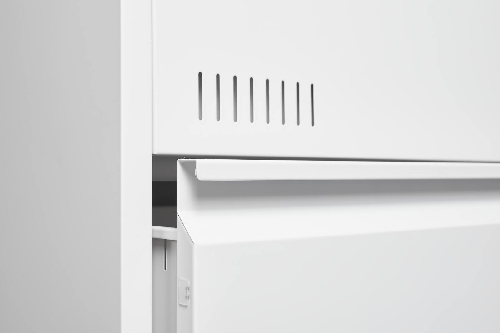 Alt View 5. Spaco - 2-Drawer Steel File Cabinet, Locking Legal Size, Heavy-Duty Vertical Design - White.