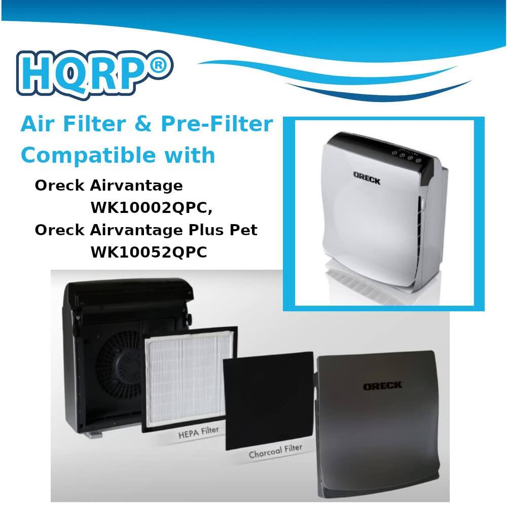 HQRP Air Filter & Pre-Filter Compatible with Oreck Airvantage WK10002QPC, Oreck Airvantage Plus Pet WK10052QPC

ORECK

HEPA Filter

Charcoal Filter