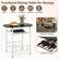 Functional Dining Table for Storage: Drinks, Glasses, Hot Dishes, Tableware, Wine Bottles, Wide Oval Tabletop, 6-Bottle Wine Rack.