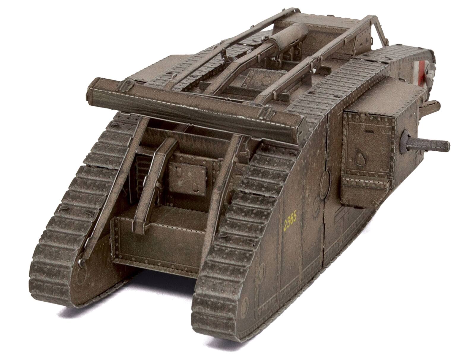 Alt View 1. Metal Earth - Model Kit British Mark IV Tank (Moderate Difficulty) Steel Model by Metal Earth - Bronze.