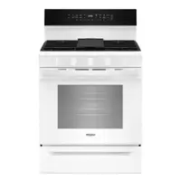 Whirlpool - 5.0 Cu. Ft. Freestanding Gas Range with Air Cooking Technology - White - Front_Zoom