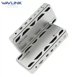 Bundle - WAVLINK - Intel Certified Thunderbolt 5 Dock, 12-in-1 Hub with up to 120Gbps, MAX 140W PD, Single or Dual 6K/8K Display, 3 - Silver