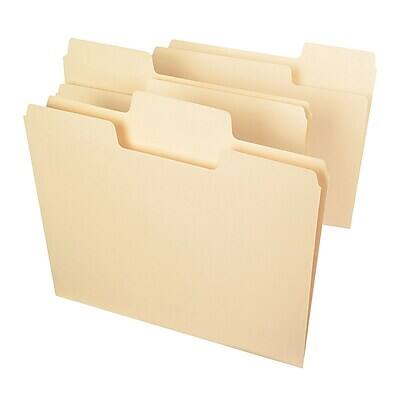 Alt View 1. Smead -  SuperTab File Folder, 1/3-Cut Tab, Letter Size, Manila, 100/Box  - Manila.